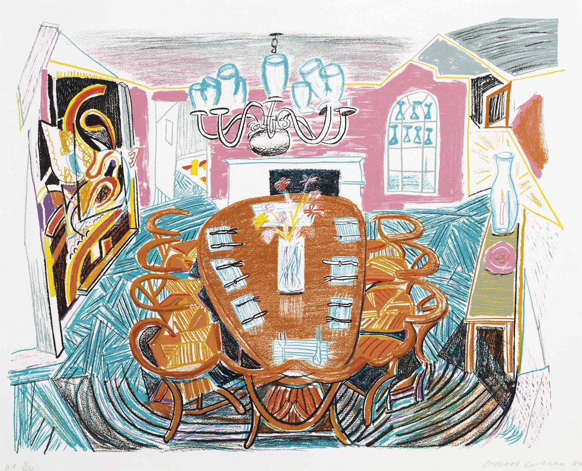 Tyler Dining Room, from Moving Focus by David Hockney