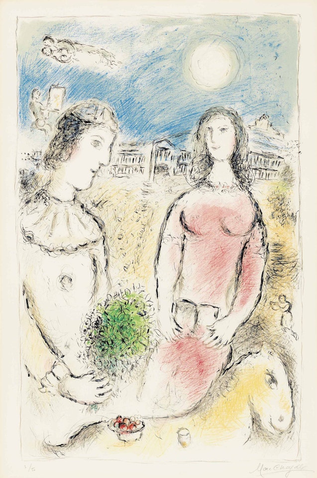 Le Couple au Crépuscule by Marc Chagall