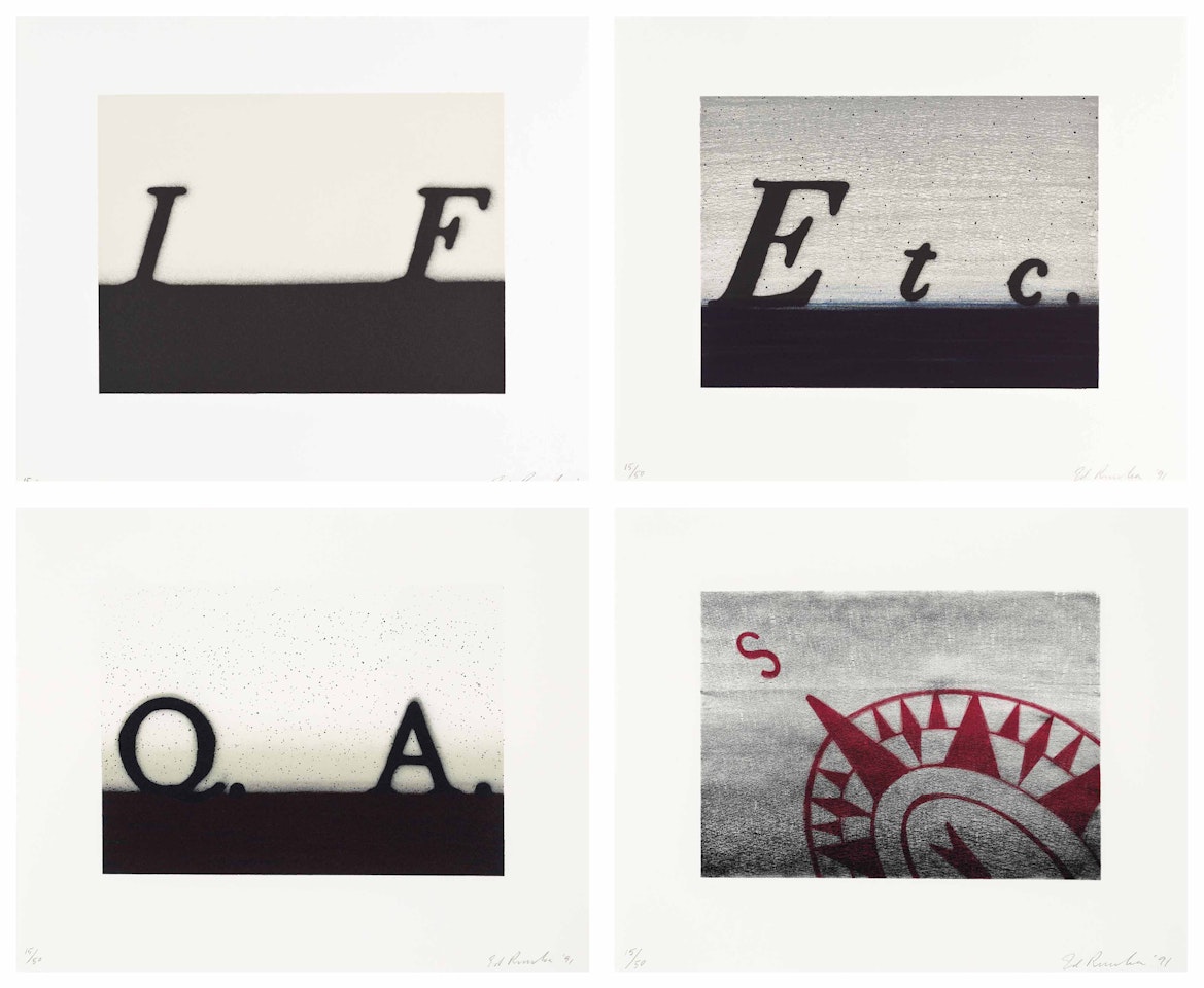 Etc.; If; South; Question & Answer by Ed Ruscha