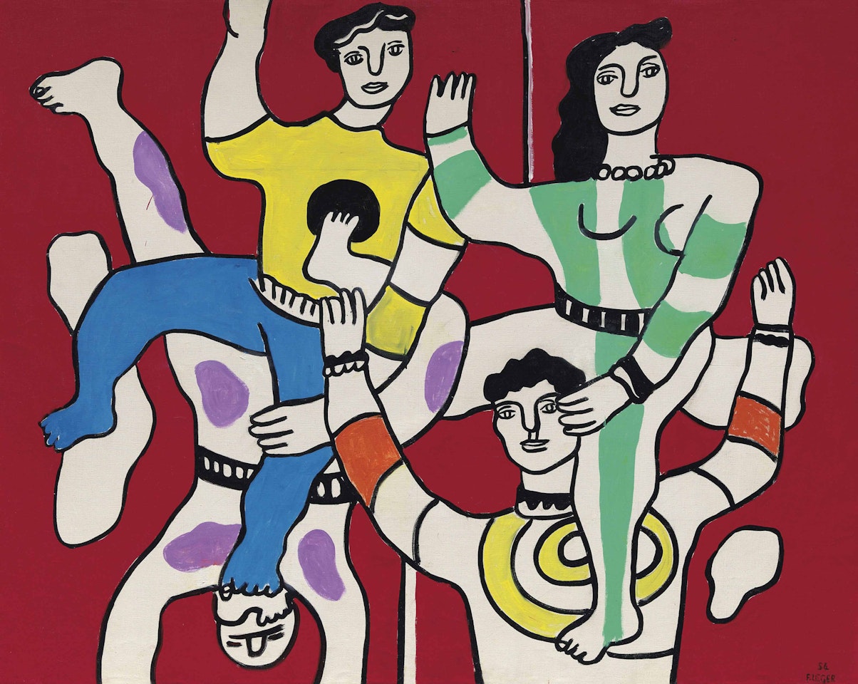 Les quatre acrobates by Fernand Leger
