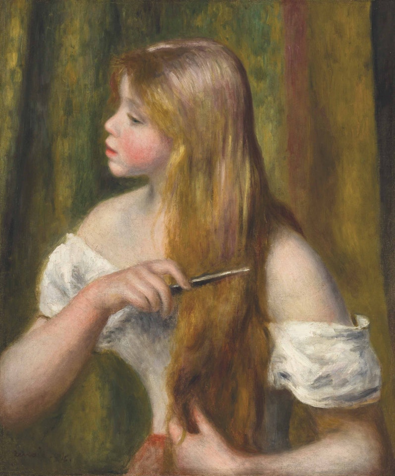 Jeune fille se peignant (La Toilette) by Pierre-Auguste Renoir