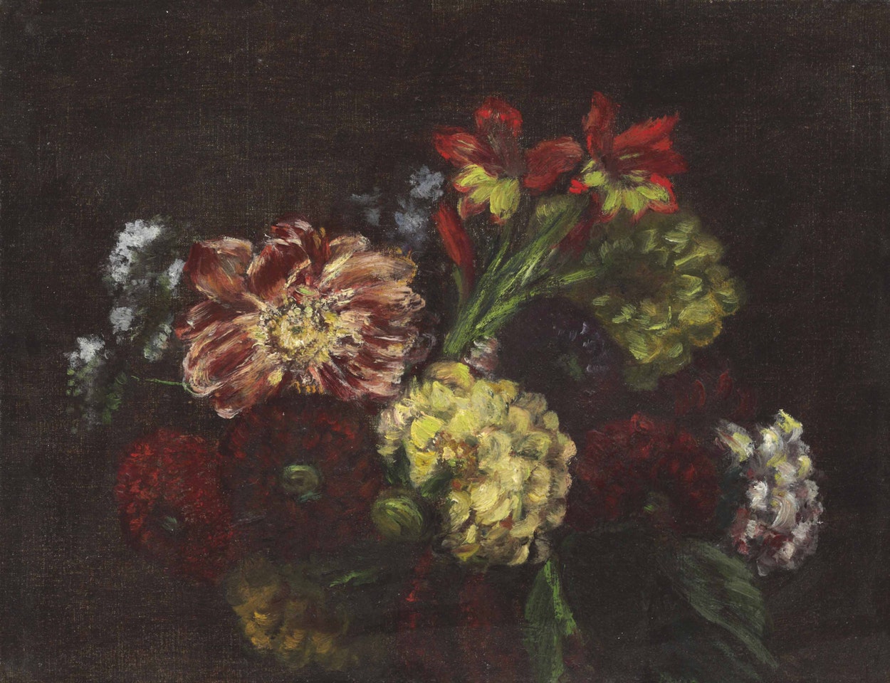 Fleurs, Dahlias, Glaïeuls by Henri Fantin-Latour