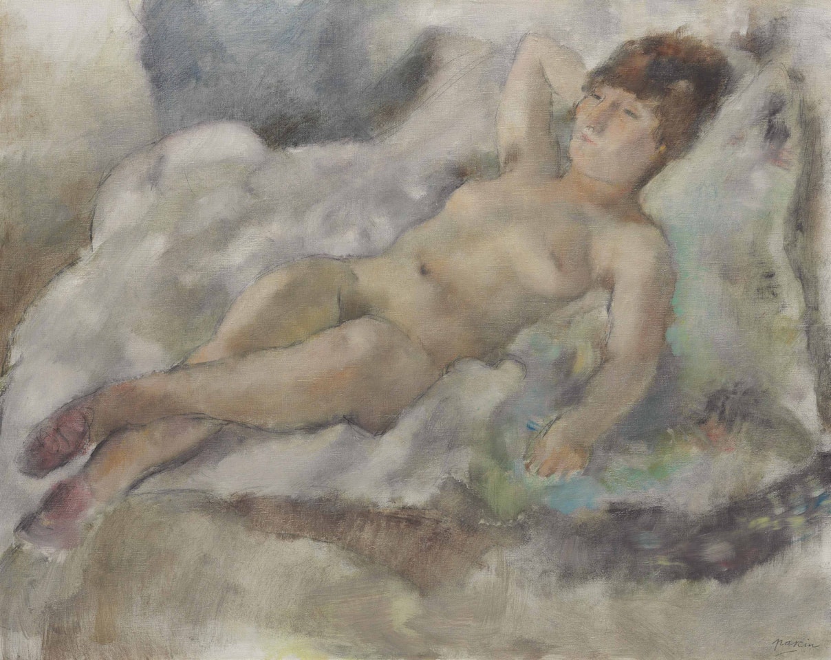 Rebecca couchée by Jules Pascin