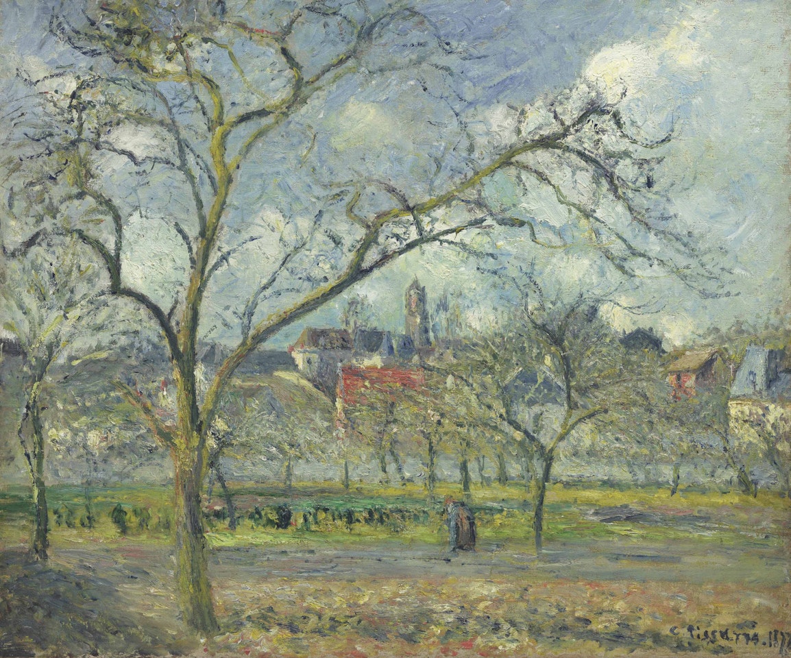 Verger à Saint-Ouen-l'Aumône en hiver by Camille Pissarro