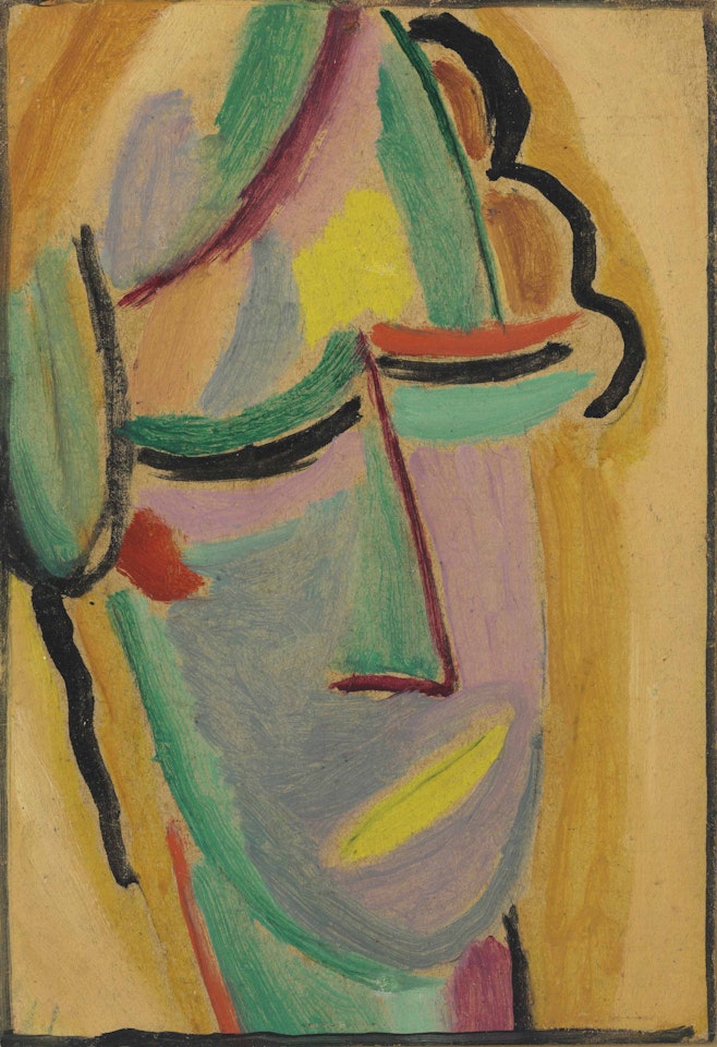 Mystischer Kopf: Damenbildnis I by Alexej von Jawlensky