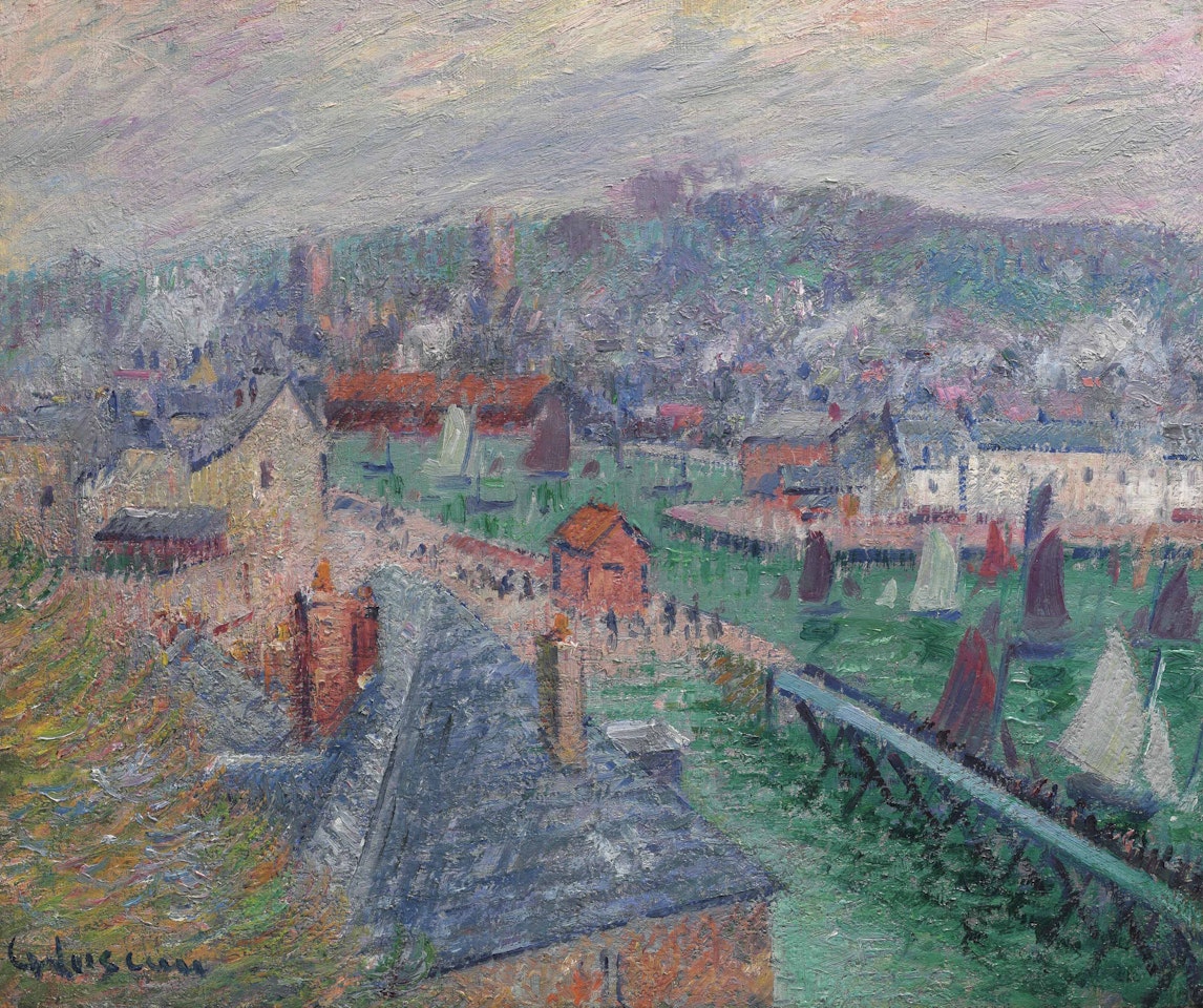 L’avant port de Fécamp (Normandie) by Gustave Loiseau