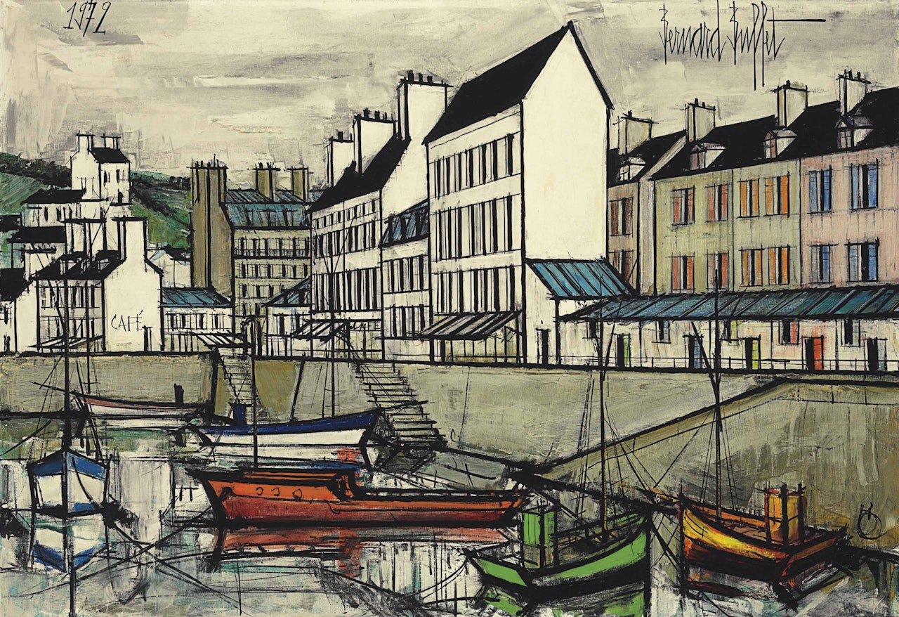 Douarnenez, les quais du grand port by Bernard Buffet