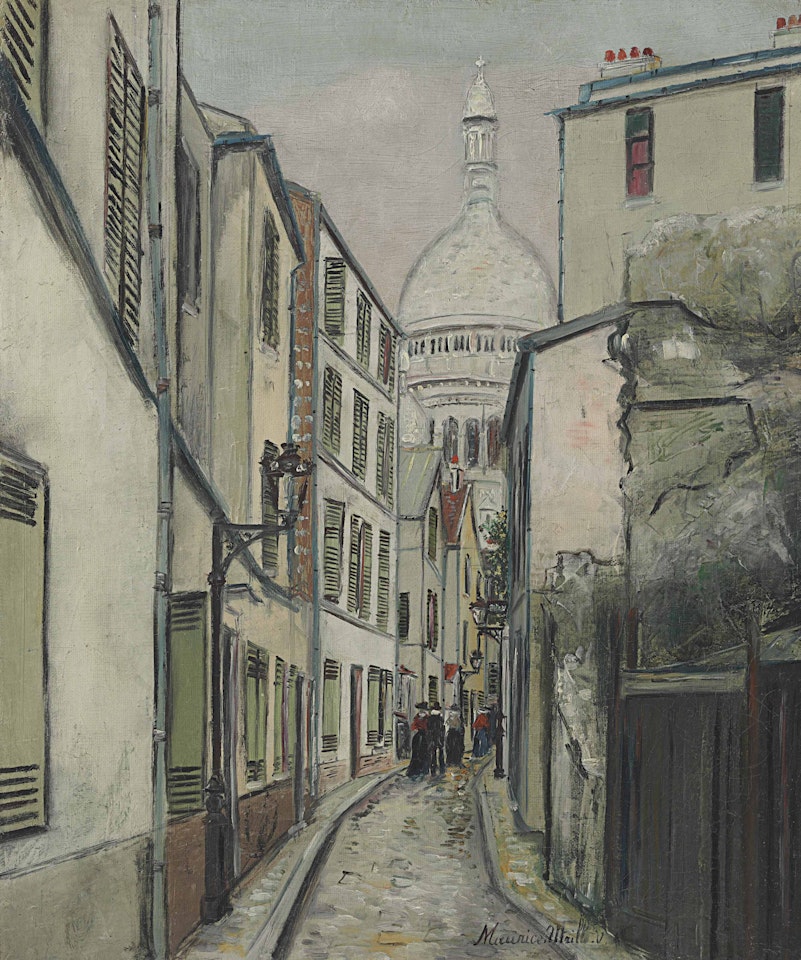 Rue Saint-Rustique à Montmartre by Maurice Utrillo