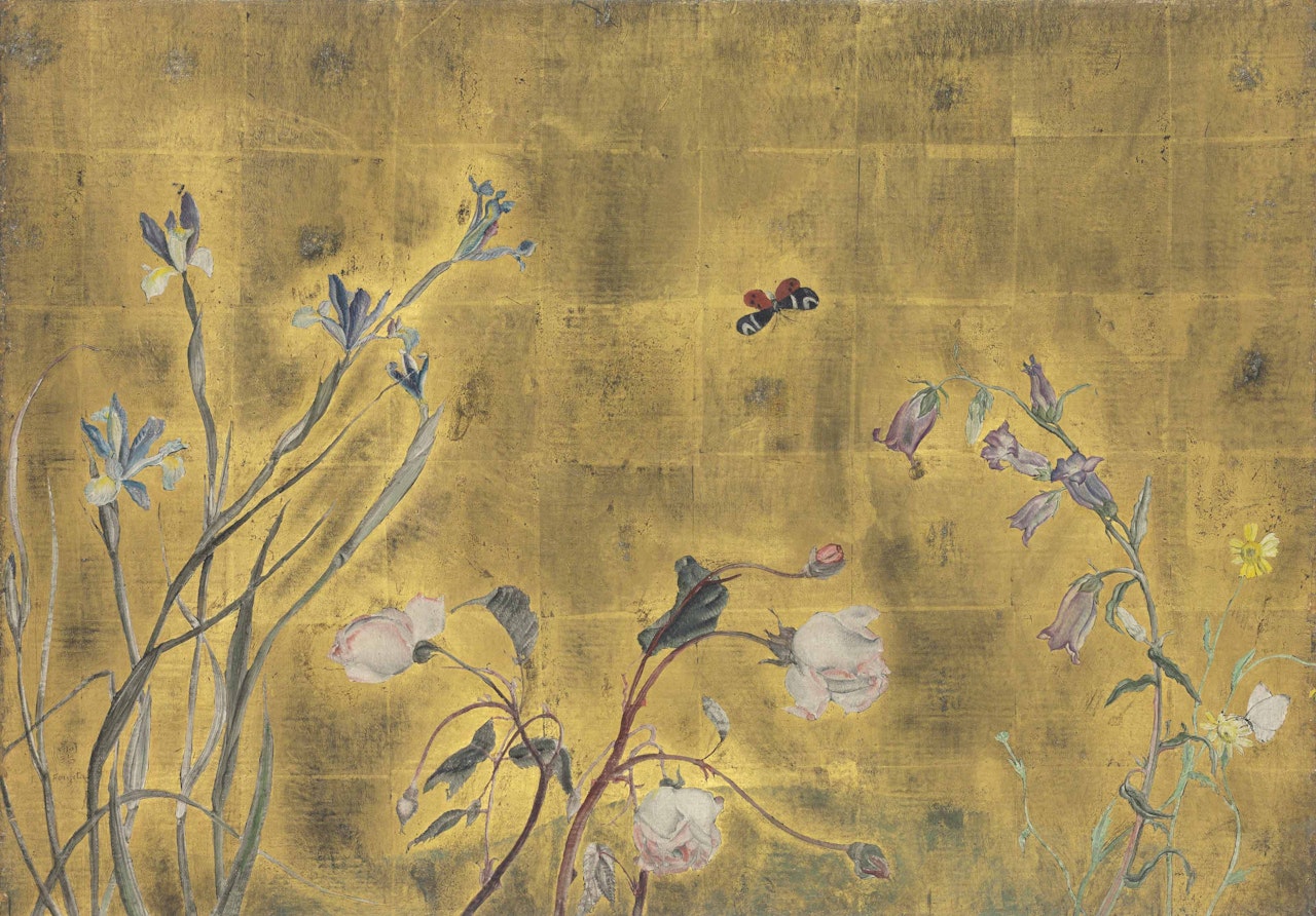 Fleurs et papillons by Leonard Tsuguharu Foujita
