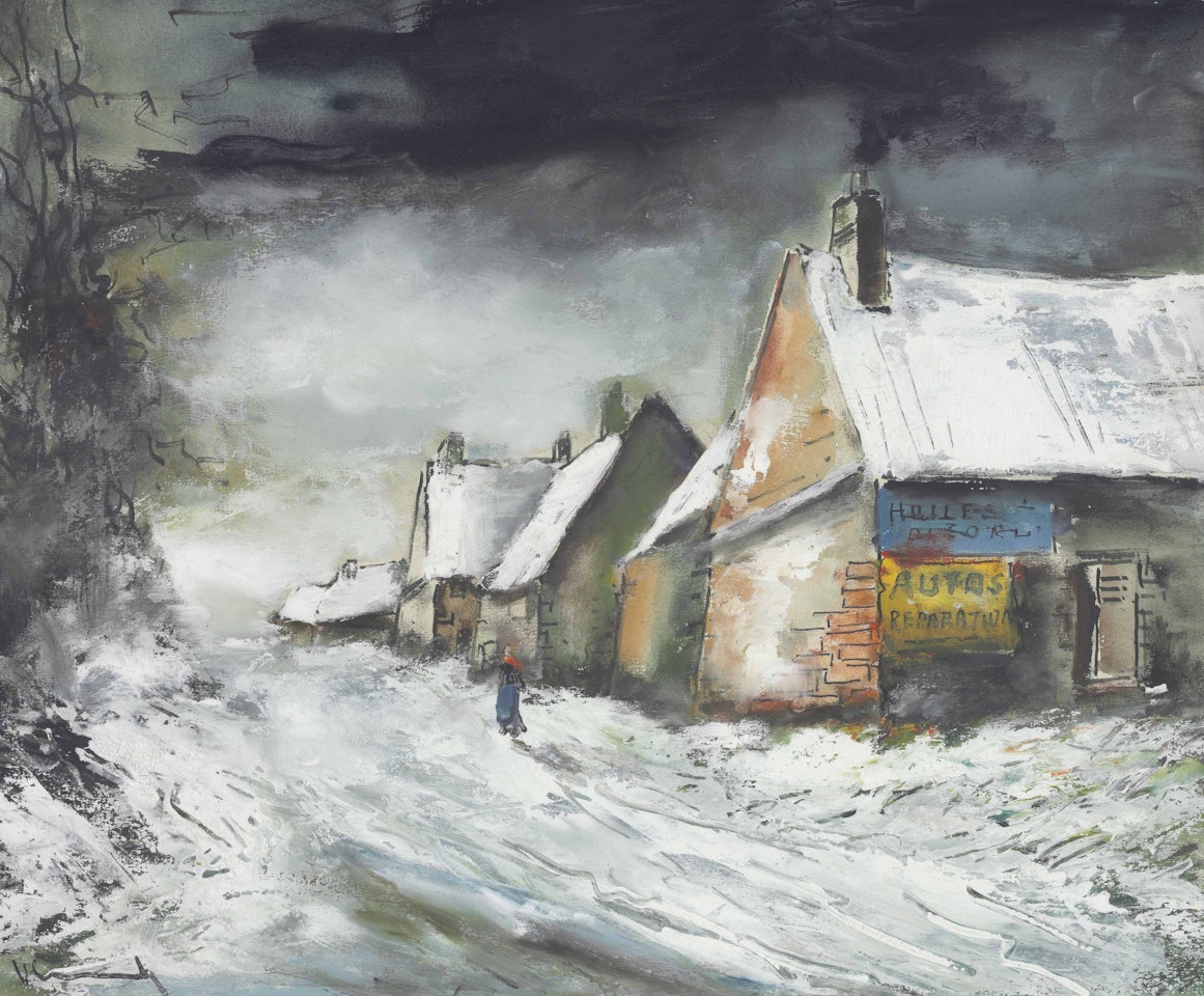 Scène de village enneigé by Maurice de Vlaminck