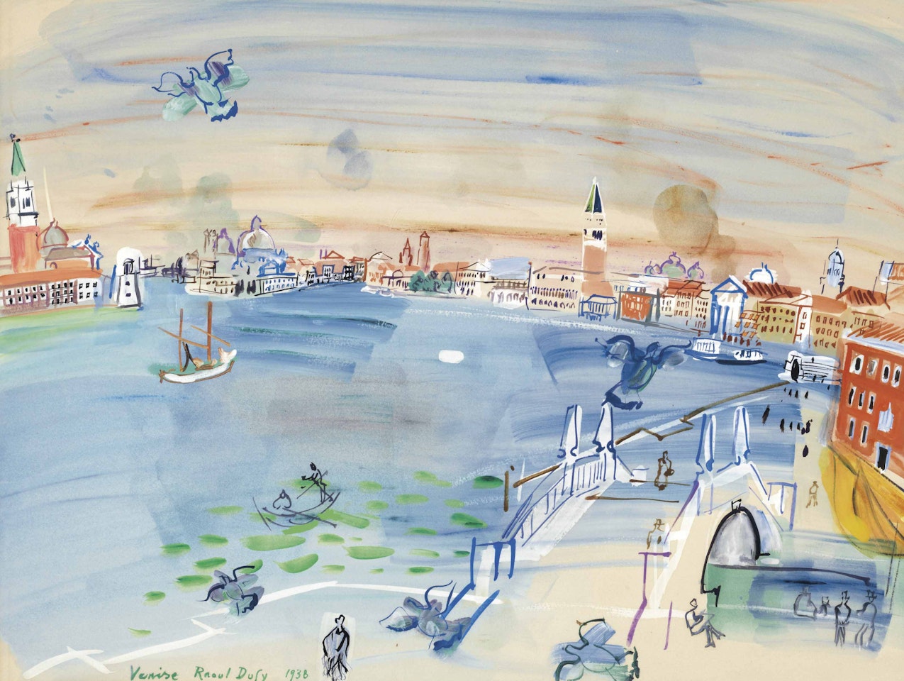 Le Quai des Esclavons à Venise by Raoul Dufy