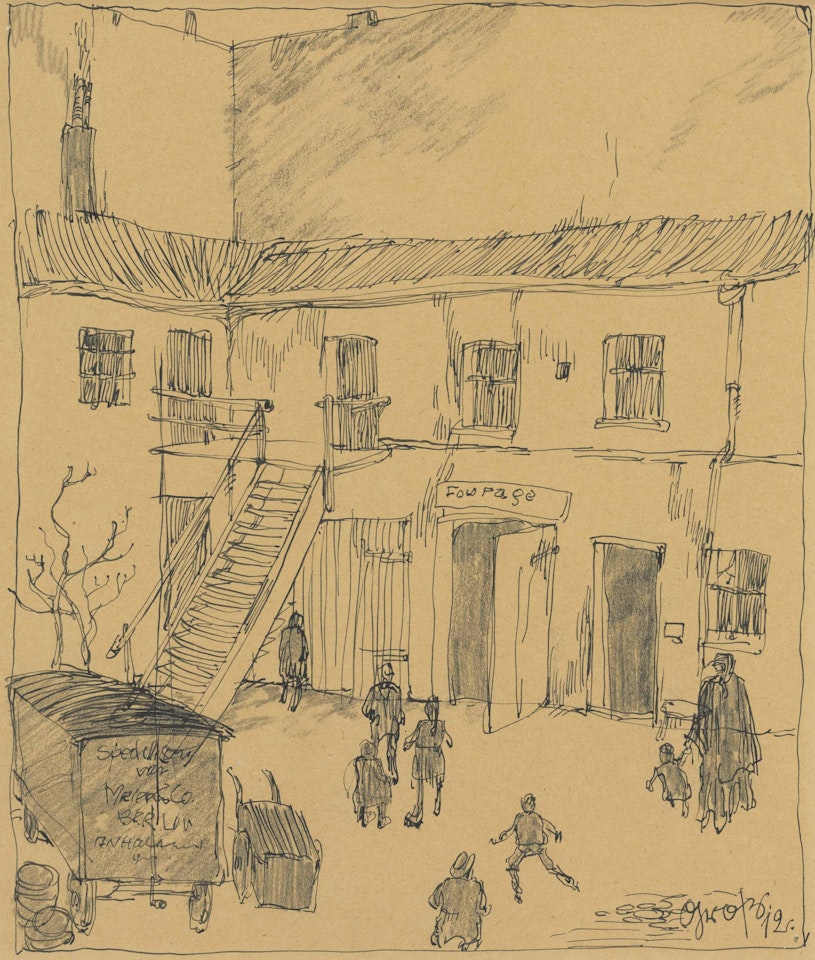 Hinterhof, Berlin by George Grosz