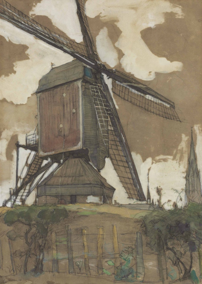 Postmolen in Veghel by Piet Mondrian
