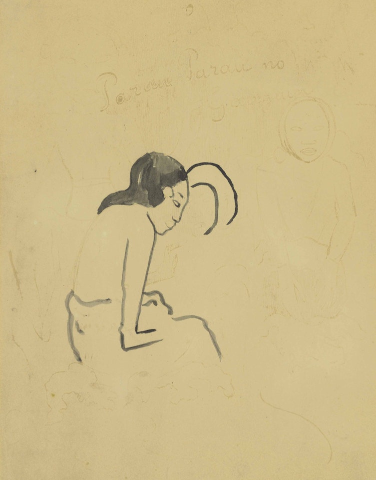 Parau Parau by Paul Gauguin