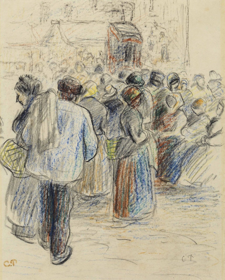 Marché à Gisors by Camille Pissarro