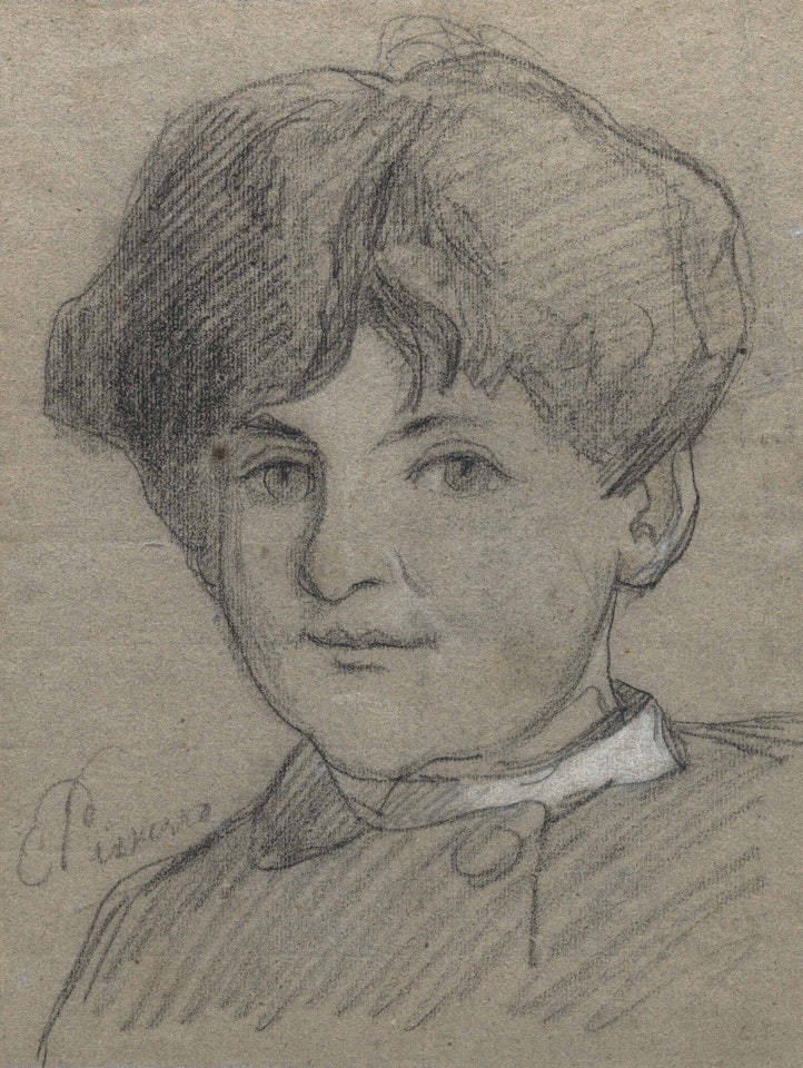 Tête de garçon (recto); Portrait de fille dormant (verso) by Camille Pissarro