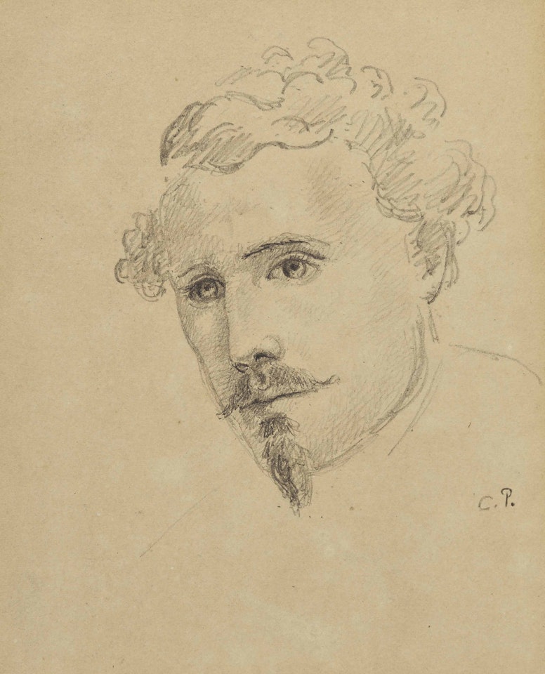Autoportrait (recto); Deux esquisses d'un âne (verso) by Camille Pissarro