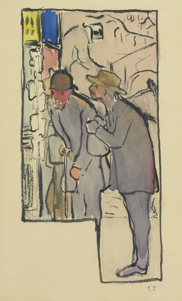 Programme de théâtre (recto); Etudes (verso) by Édouard Vuillard