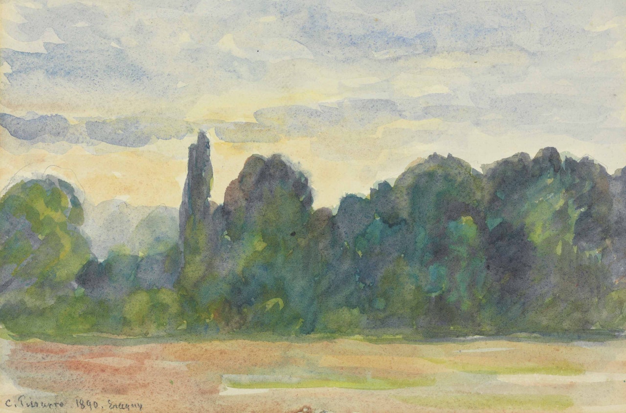 Les Arbres, Eragny by Camille Pissarro