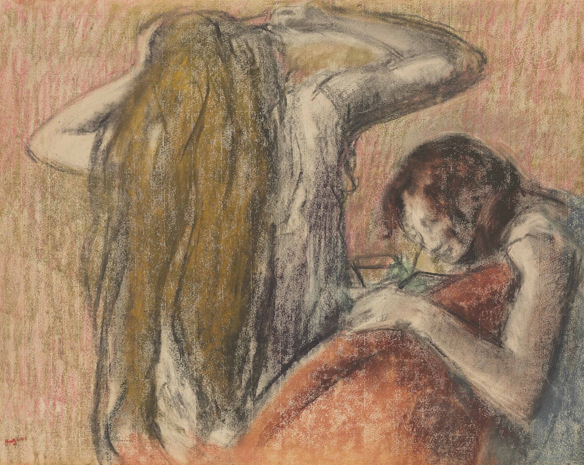 Femme se coiffant by Edgar Degas