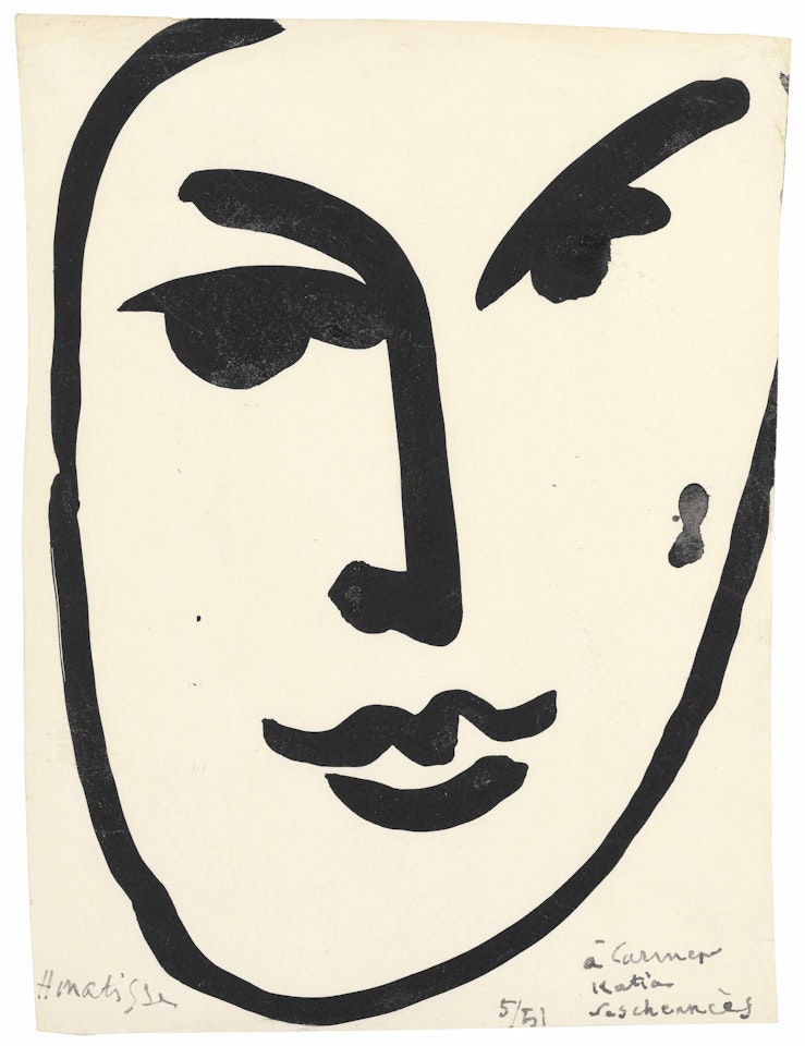 Visage de femme (Katia) by Henri Matisse