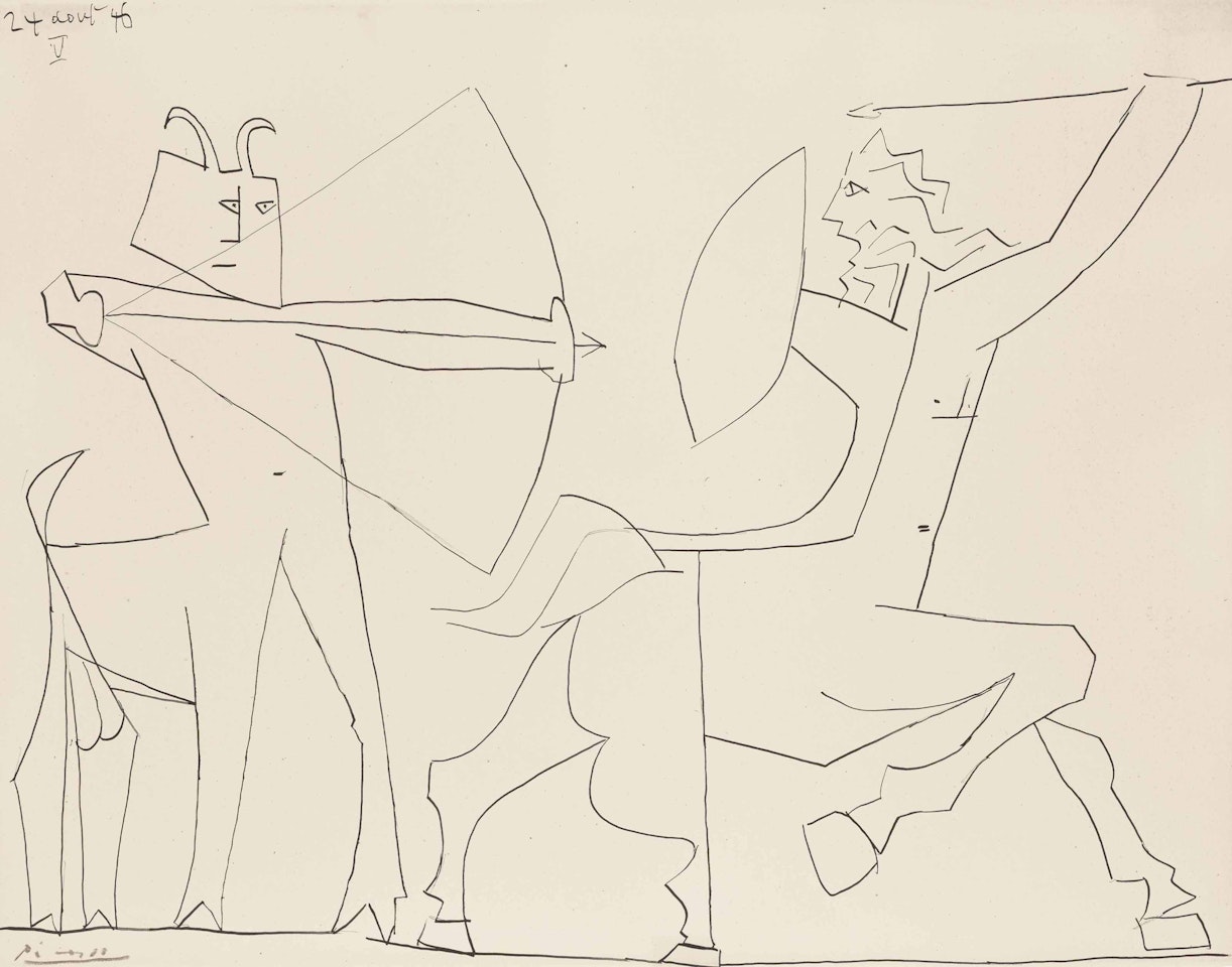 Le combat des centaures by Pablo Picasso