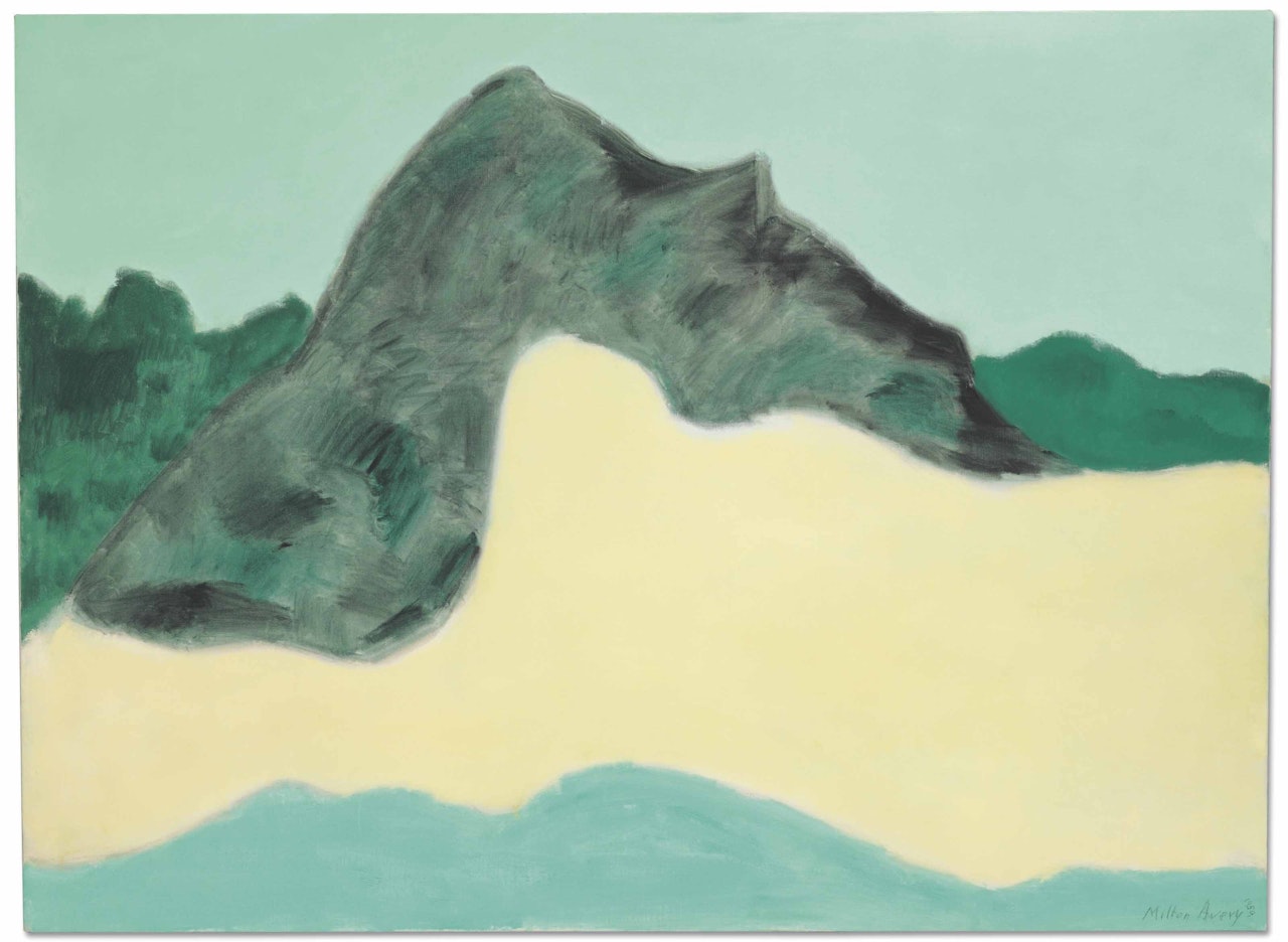 Pale Field, Dark Mountain by Milton Avery