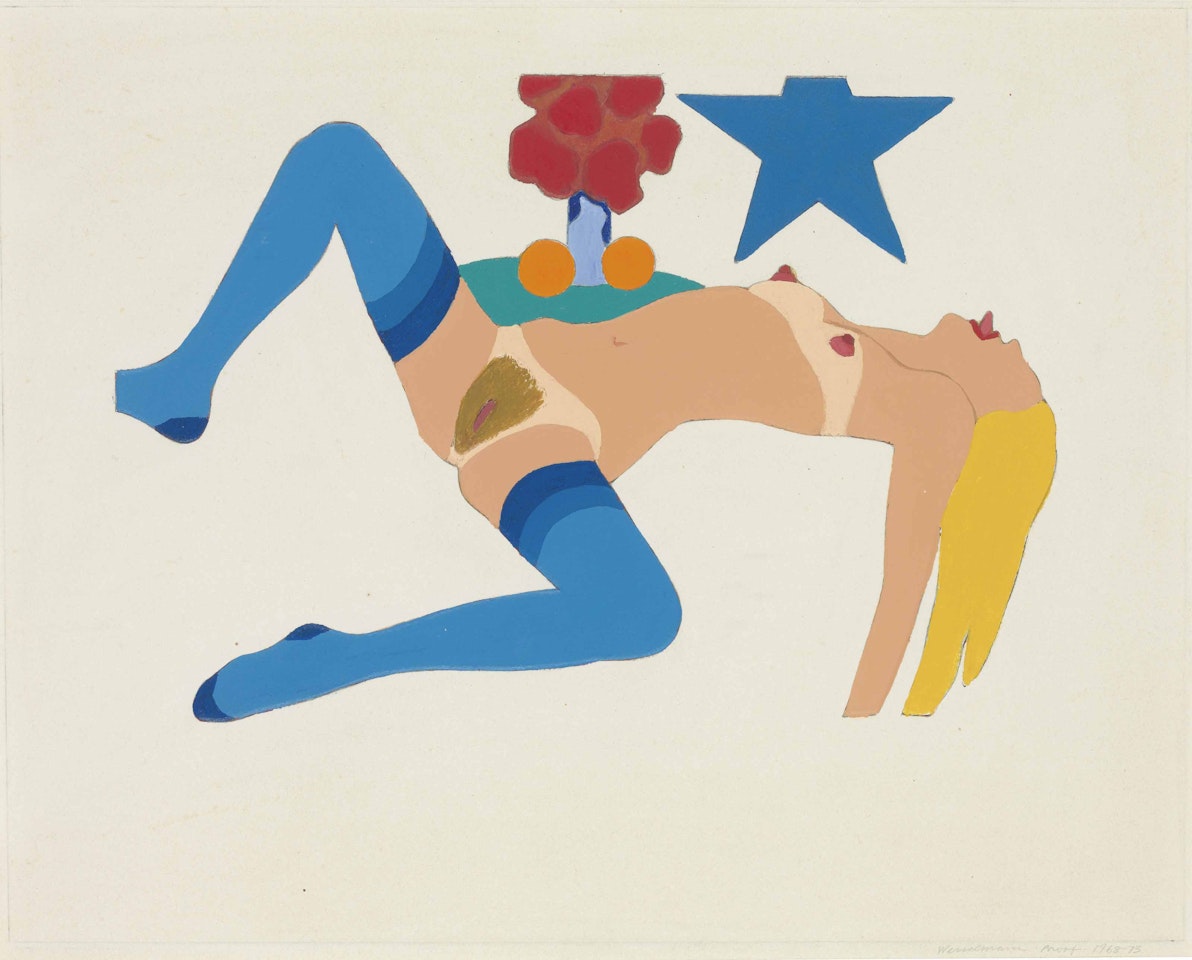 Embossed Nude #3 (Legs Spread) by Tom Wesselmann