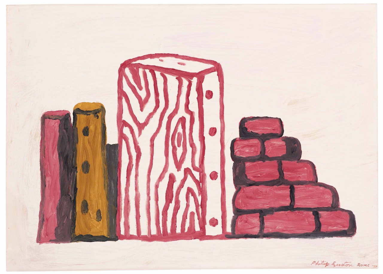 Untitled (Wood and Wall) by Philip Guston