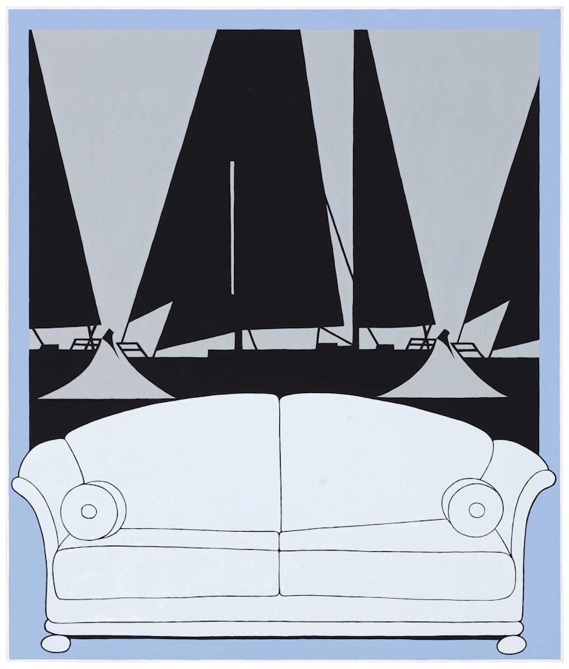Couch with Sailboat by John Wesley