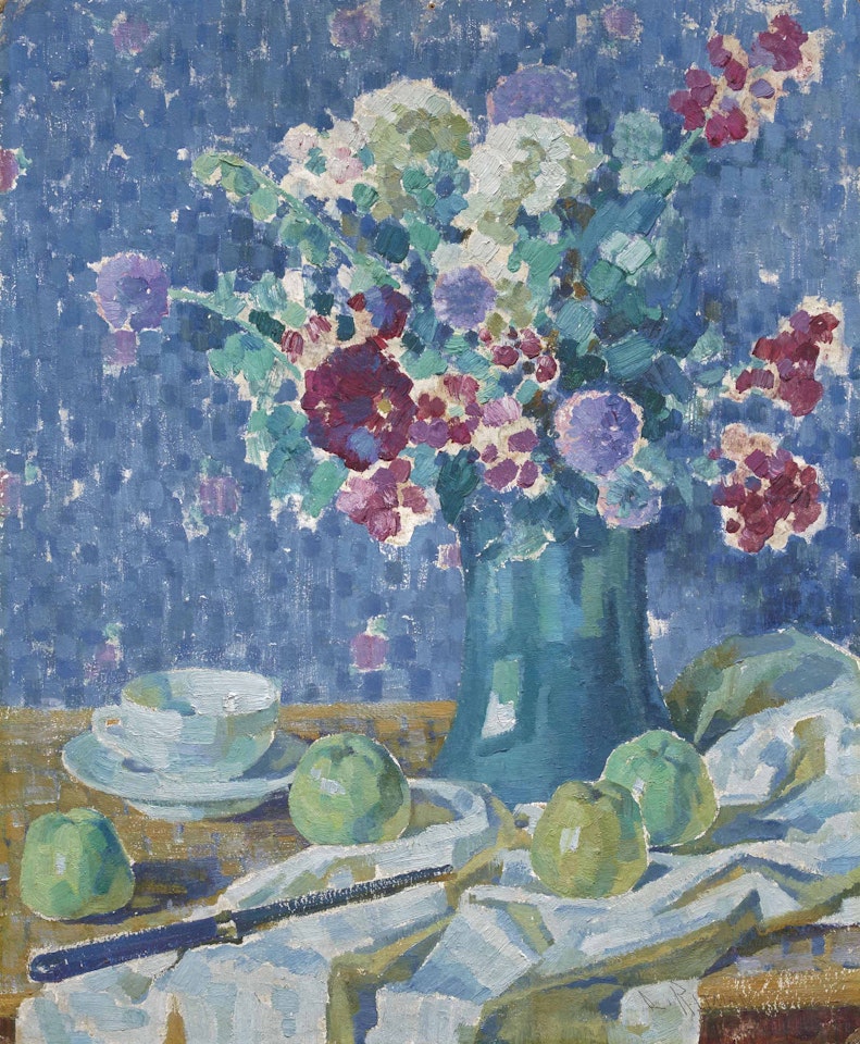 Still-life with flowers and apples by Louis Ritman