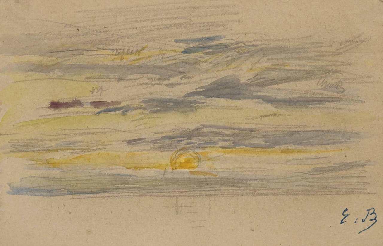 Soleil couchant by Eugène Boudin