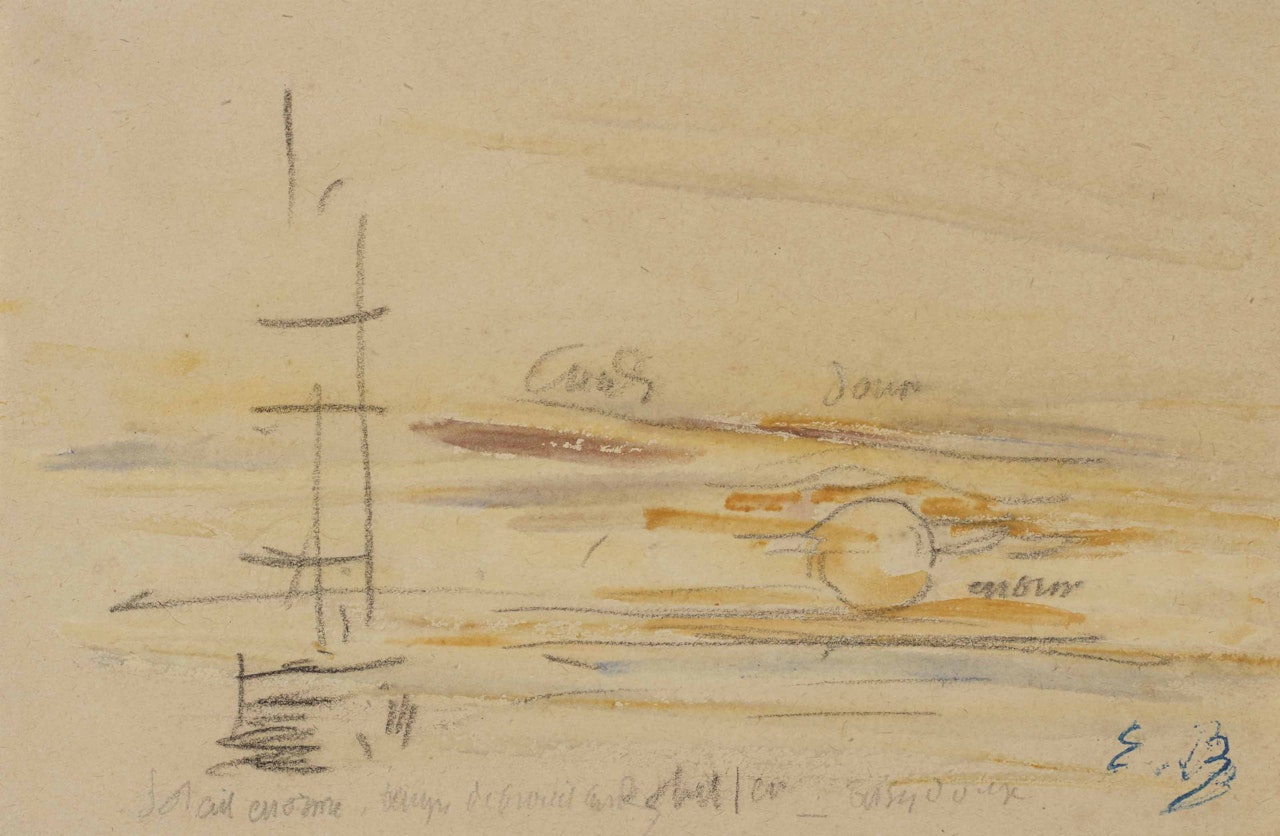 Voilier. Soleil couchant by Eugène Boudin