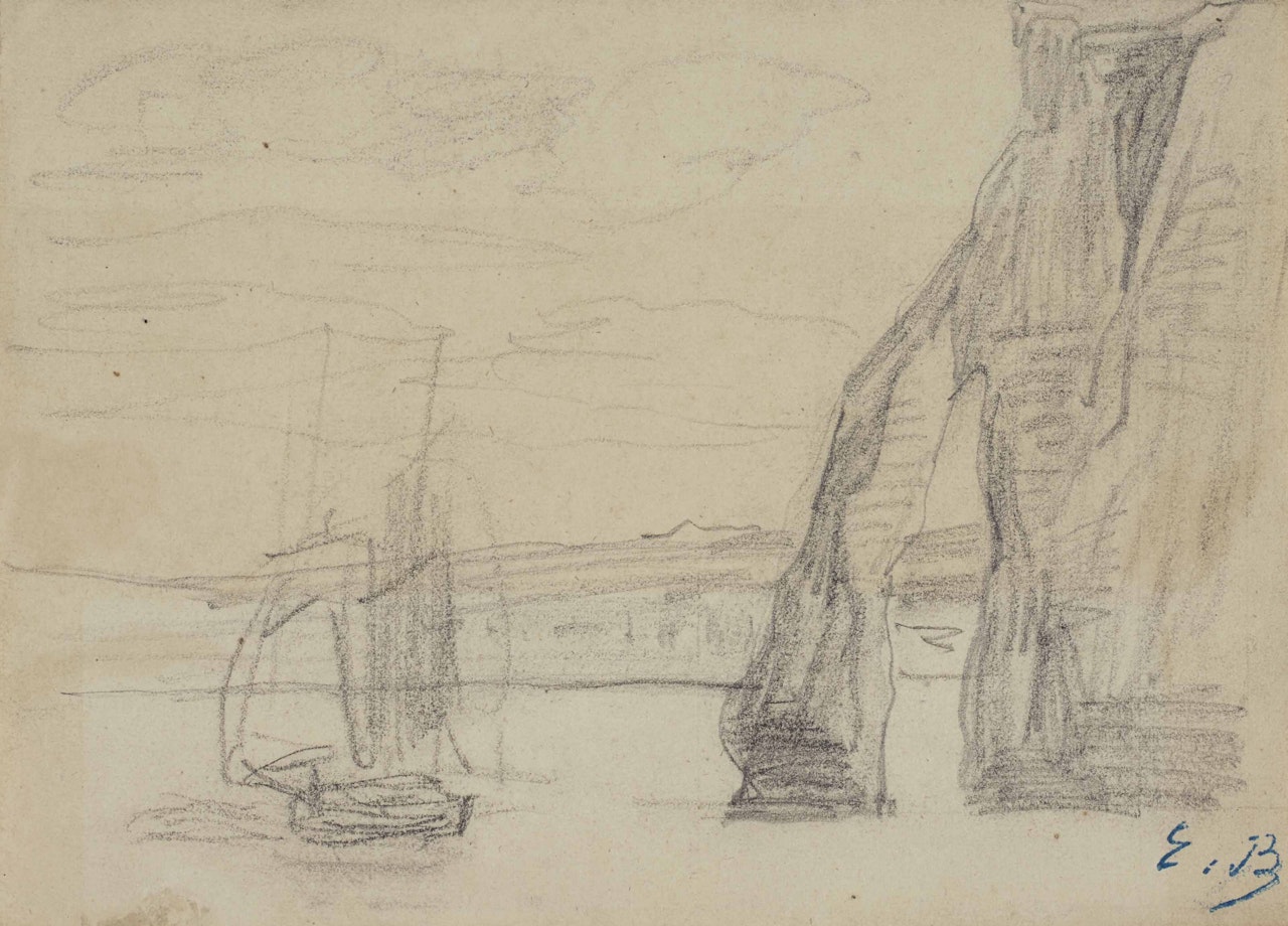 Falaise d'Étretat by Eugène Boudin