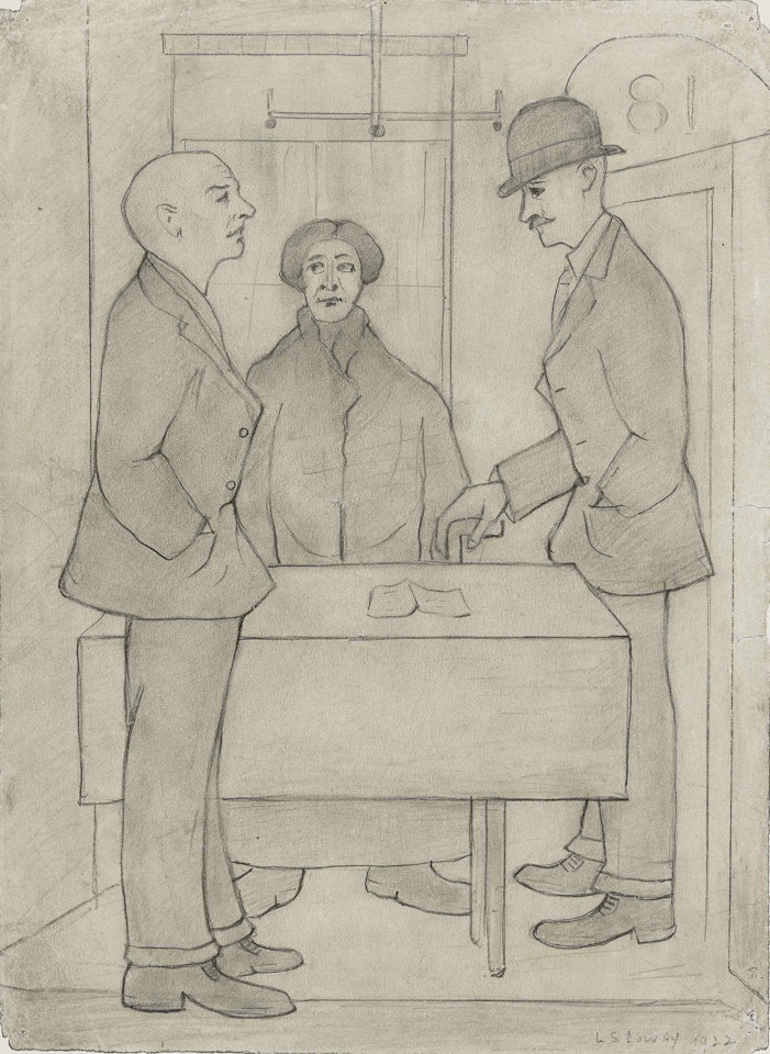 The Rent Collector by Laurence Stephen Lowry