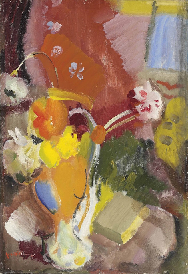 Flowers Red and Gold by Ivon Hitchens