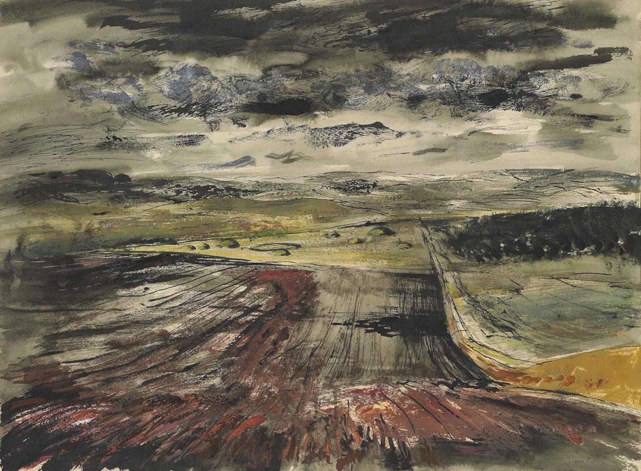 Study for Salisbury Plain under plough by John Piper