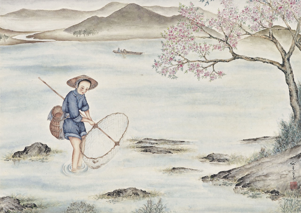 Catching Fish by Pang Xunqin