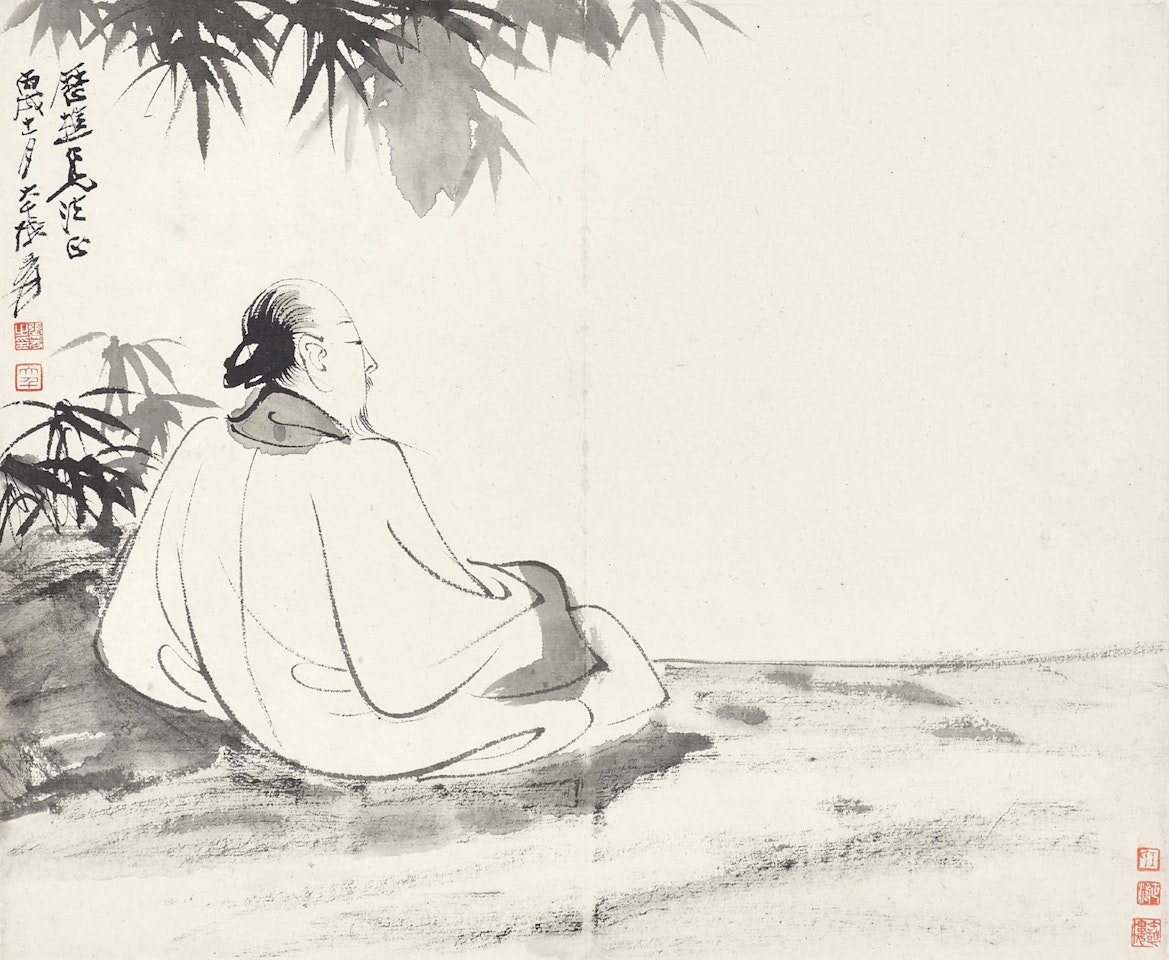 Scholar Sitting by Zhang Daqian