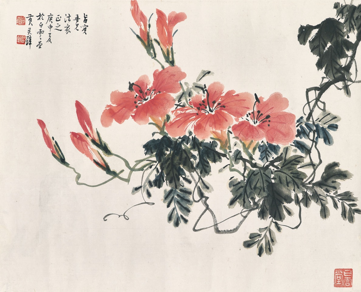 Chinese Trumpet Creeper by Huang Junbi