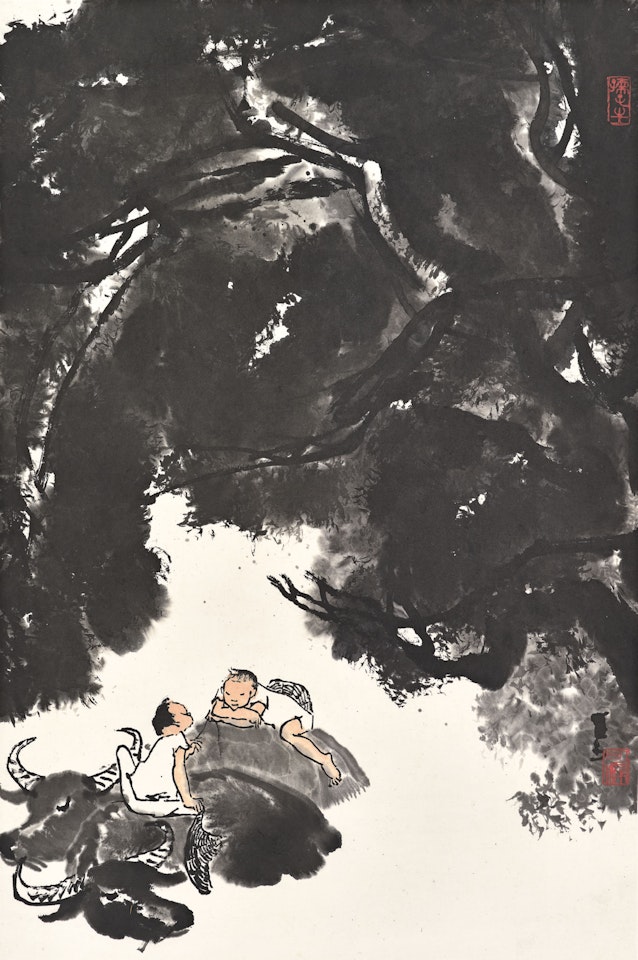 Herding by Li Keran