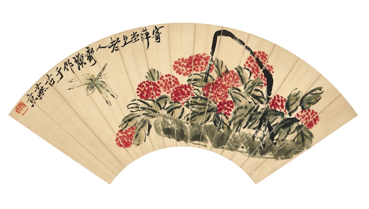 Lychee and Dragonfly by Qi Baishi
