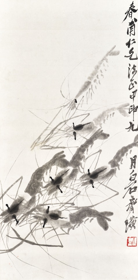 Shrimps by Qi Baishi