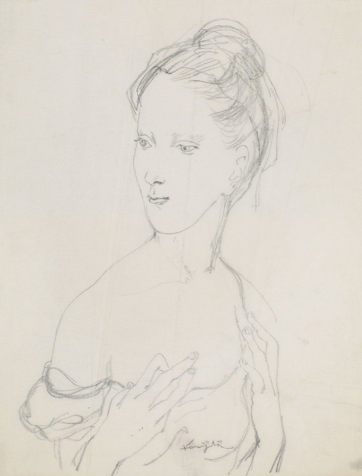 Jeune Femme au Chignon (Young Lady with Hair Bun) by Leonard Tsuguharu Foujita