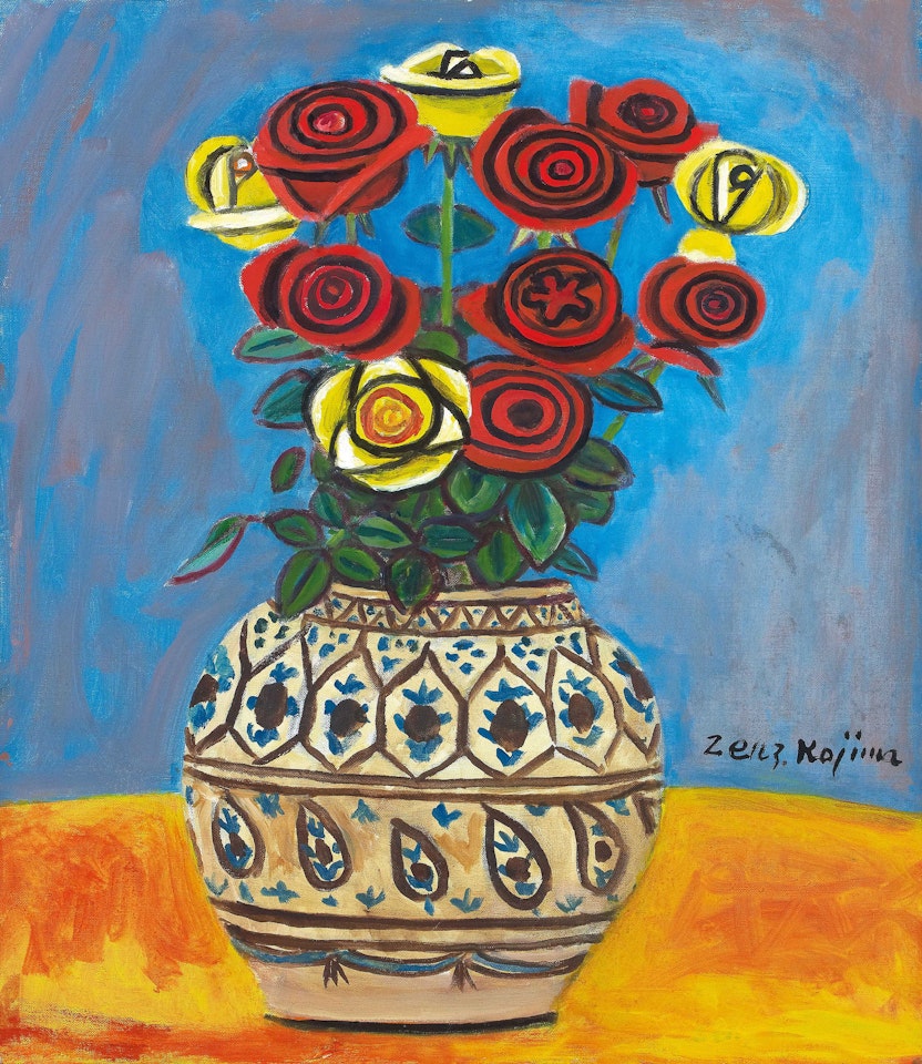 Roses in a Persian Vase by Zenzaburo Kojima