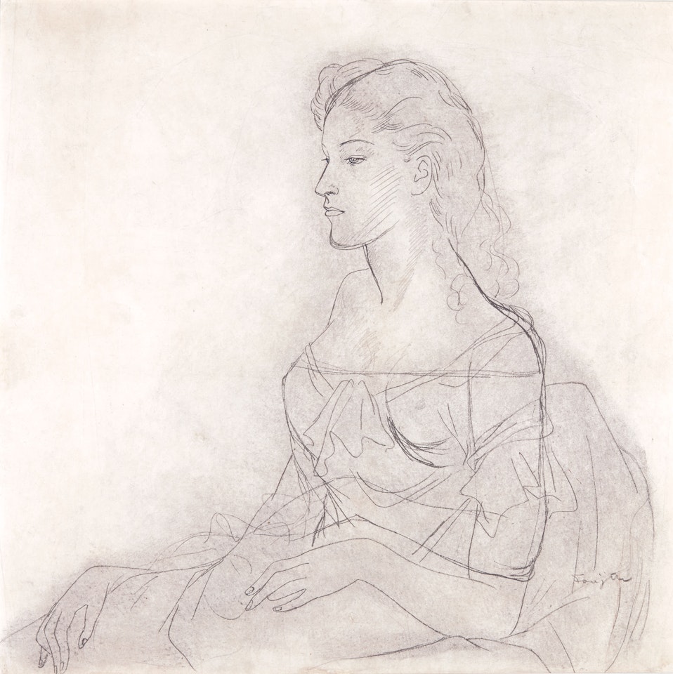 Femme de Profil (Profile of a Woman) by Leonard Tsuguharu Foujita