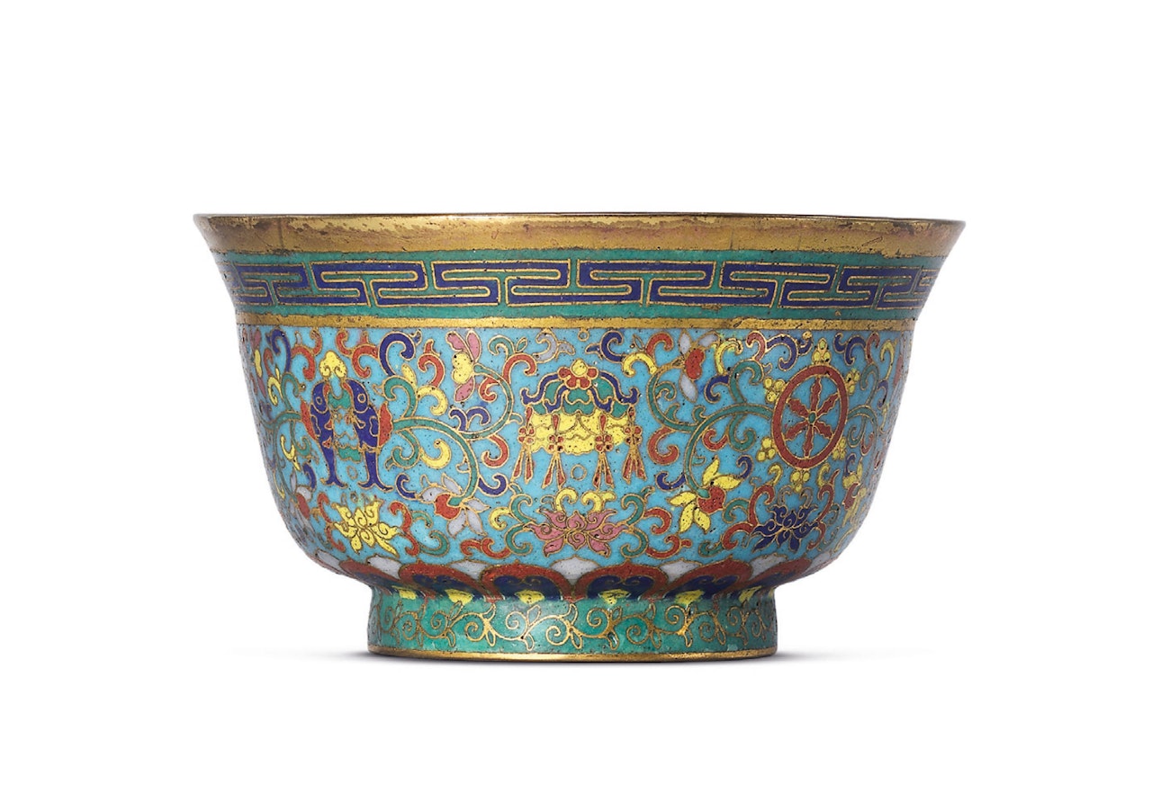 A CLOISONNE ENAMEL BOWL by Anonymous