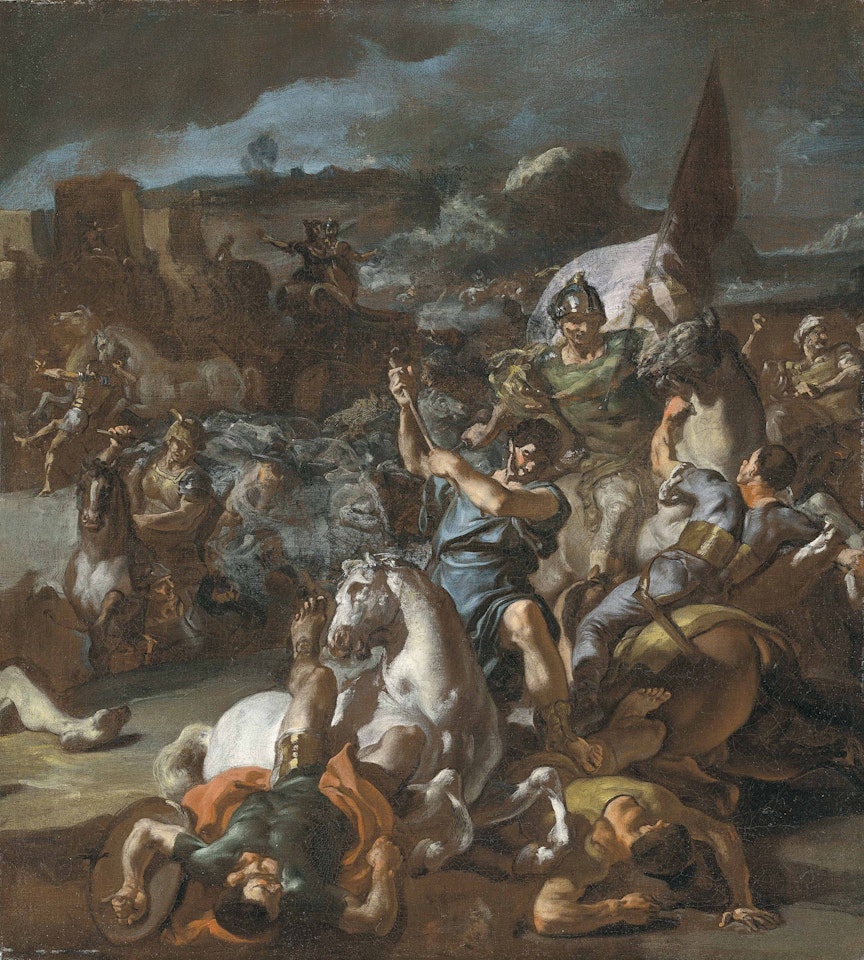 The defeat of Darius by Alexander the Great at the Battle of Issus by Francesco Solimena