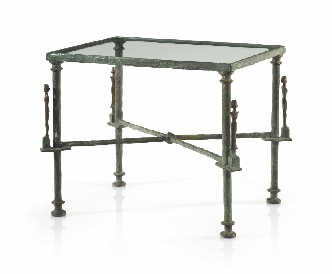 A 'CARYATIDE' OCCASIONAL TABLE, DESIGNED CIRCA 1976 by Diego Giacometti
