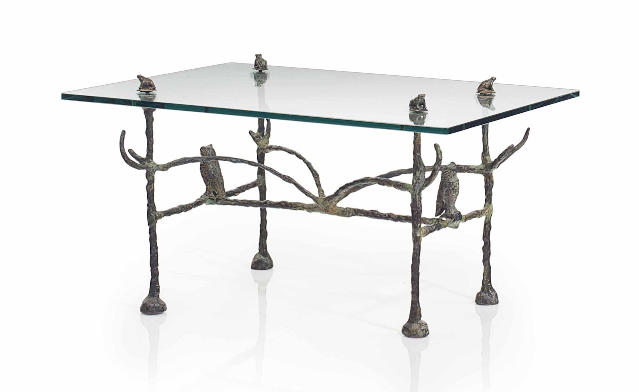 A 'HIBOUX ET GRENOUILLES' LOW TABLE by Diego Giacometti